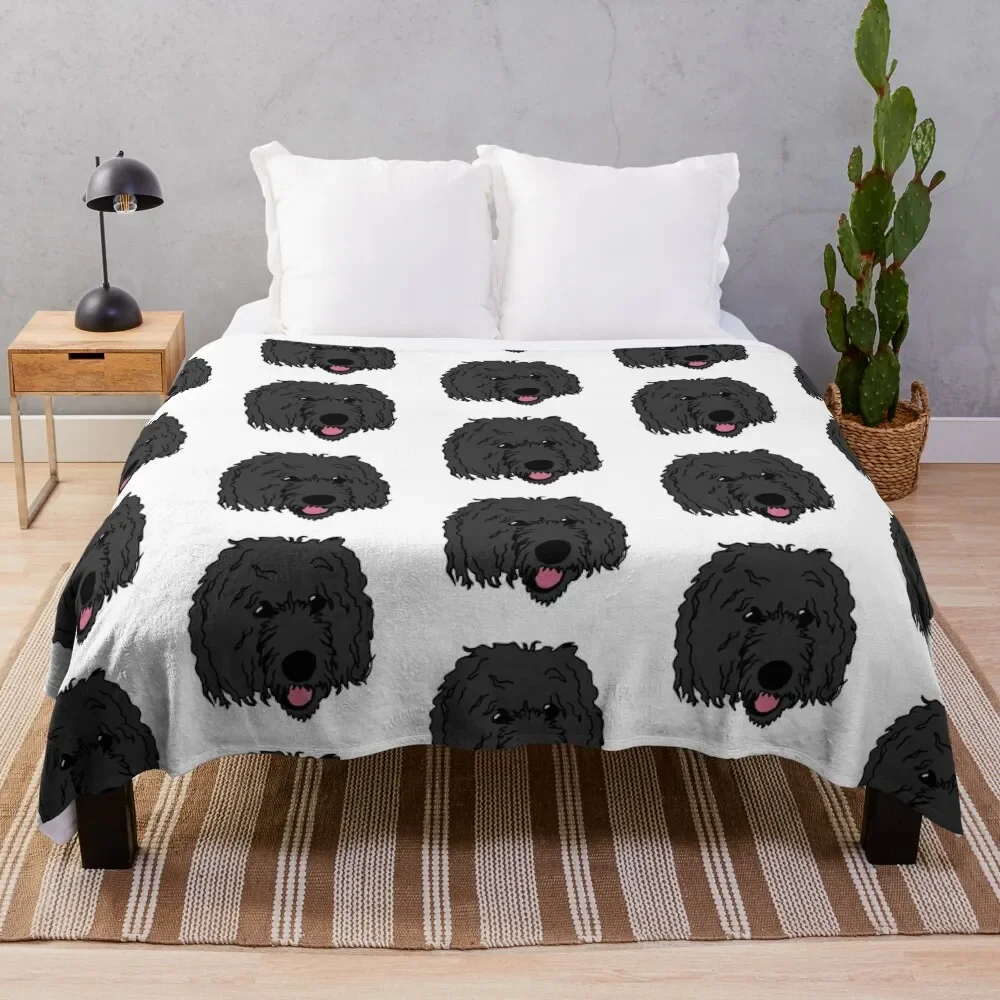 

Black BerneDoodle Labra doodle Dog Perro Throw Blanket Decoratives Sofa Throw Single Weighted Blankets