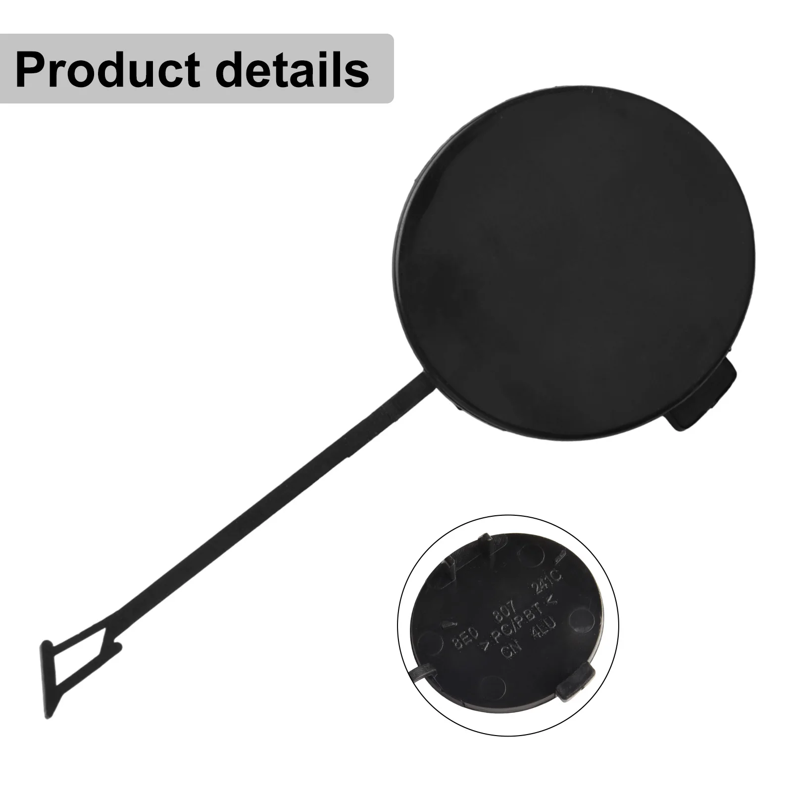 Подходит для A4 B7 2004-2008, высококачественная крышка фаркопа, 1 шт., аксессуары из АБС-пластика, черная передняя часть, высококачественные автомобили