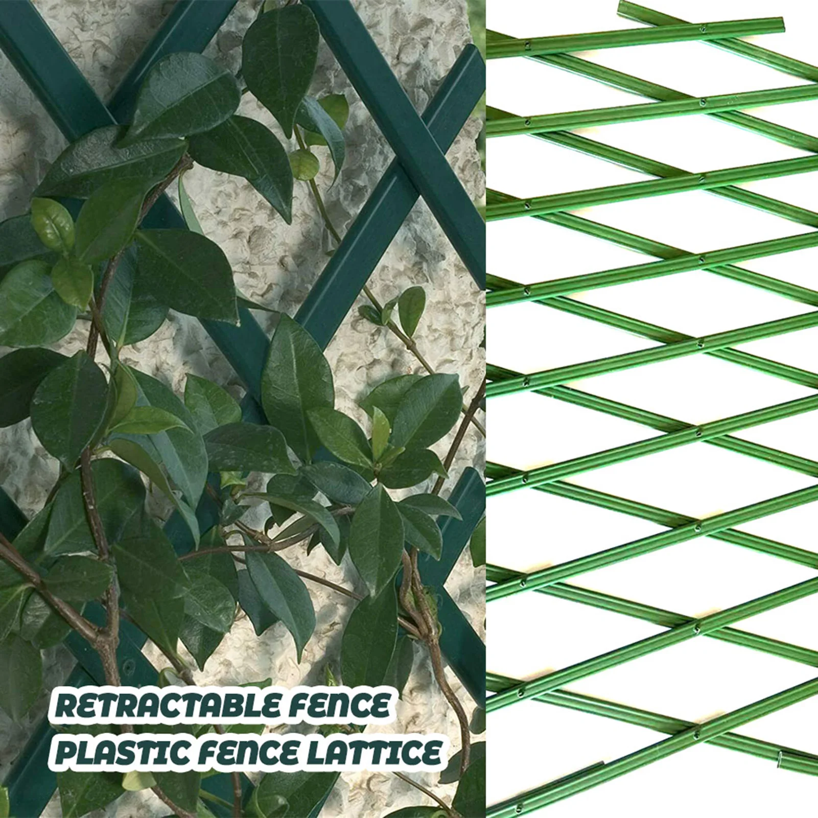 Hedge Lattice Trellis Wall Fence Free Retractable Trellis Outdoor Decoration for Vegetable Peas Fruit Vine