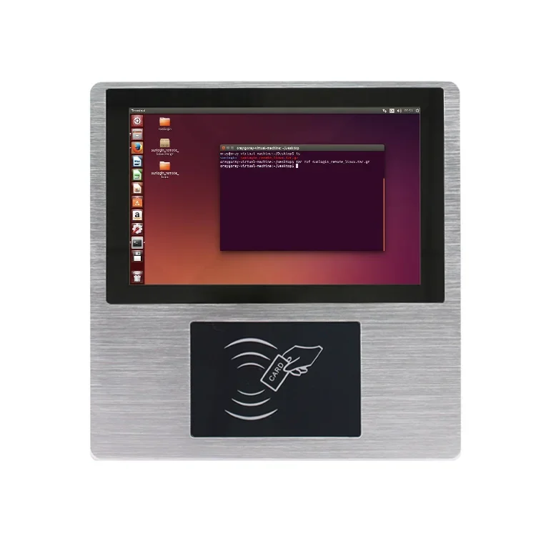 

10-дюймовый моноблок с питанием по PoE, ОС Linux, сенсорный экран, настенное крепление, металлический корпус, промышленный панельный ПК с Windows 10