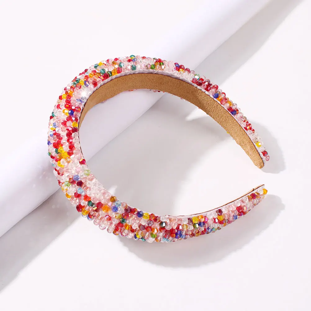 

Crystal Headband Hair Accessories Headbands for Women Hard Rhinestone Hairband Girls Jewelry Hoop European American