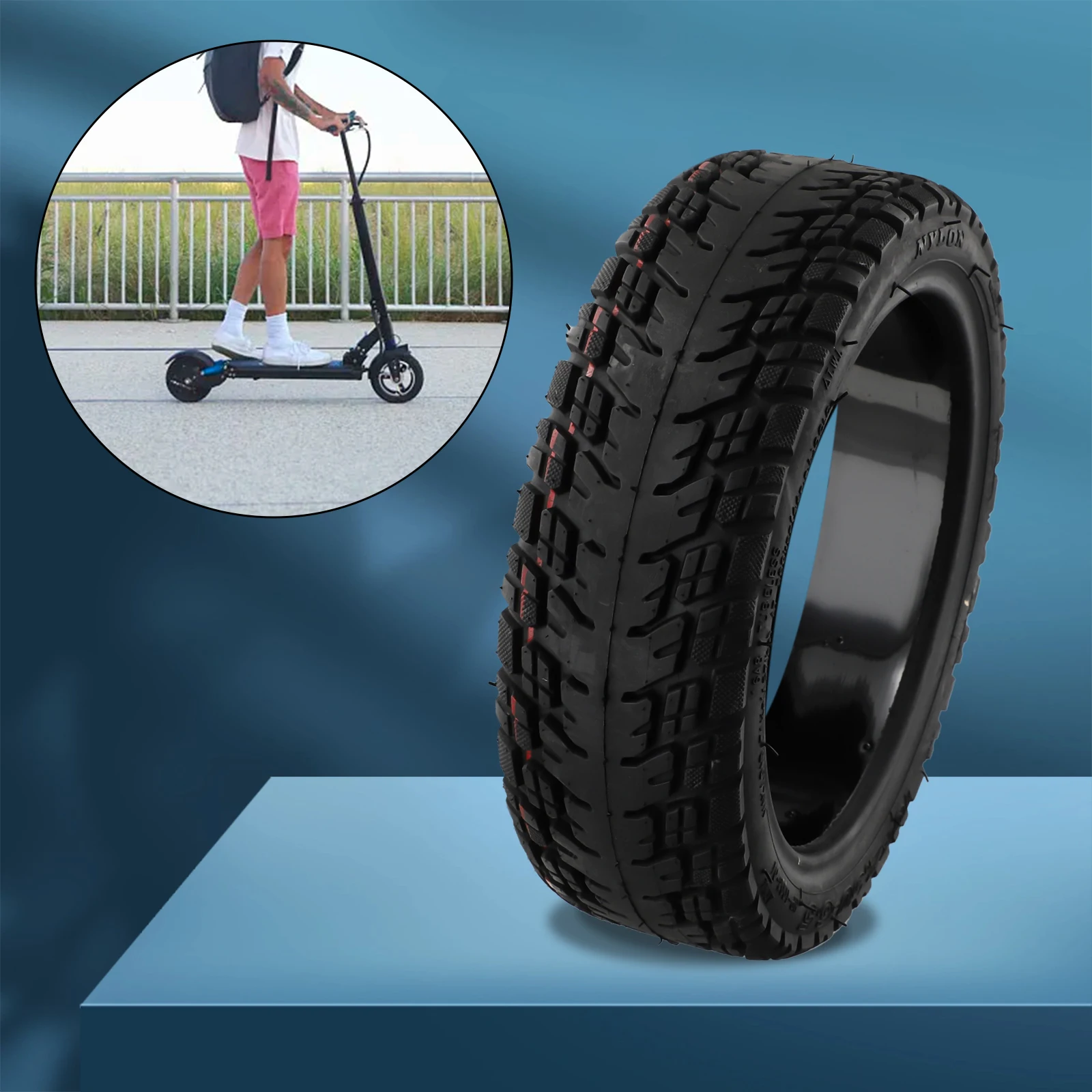 Tire Tyre E-Bike 10x2.50-6.5 845G Electric Scooter For Ninebot Max G30 Off-road Replacement Rubber Self-repair