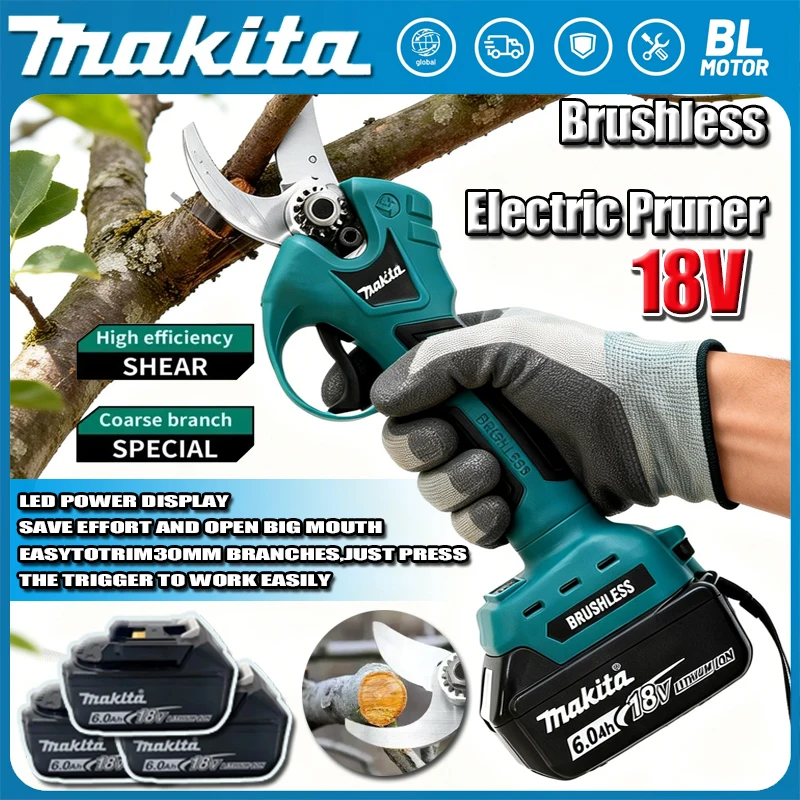 

Makita 18V Battery Professional Cordless Electrician Scissors Pruning Shears Cutter Wireless Drills Tools Garden Pruner