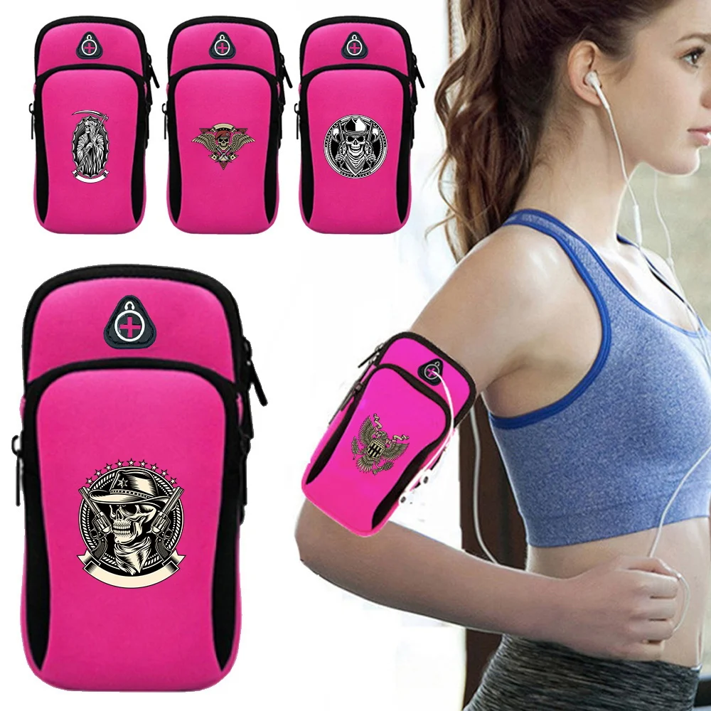 

Серия Skull: Защитные чехлы для телефонов для бега и джоггинга, спортивные нарукавники для телефонов, сумки для хранения мелочей