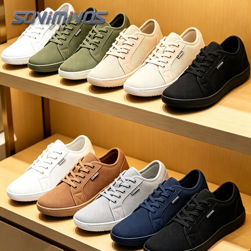 

SOVIMIVOS Men's Fashion Casual Sneakers, Breathable Lightweight Shoes for Walking Business Casual Zero Drop Male Tenis Masculino