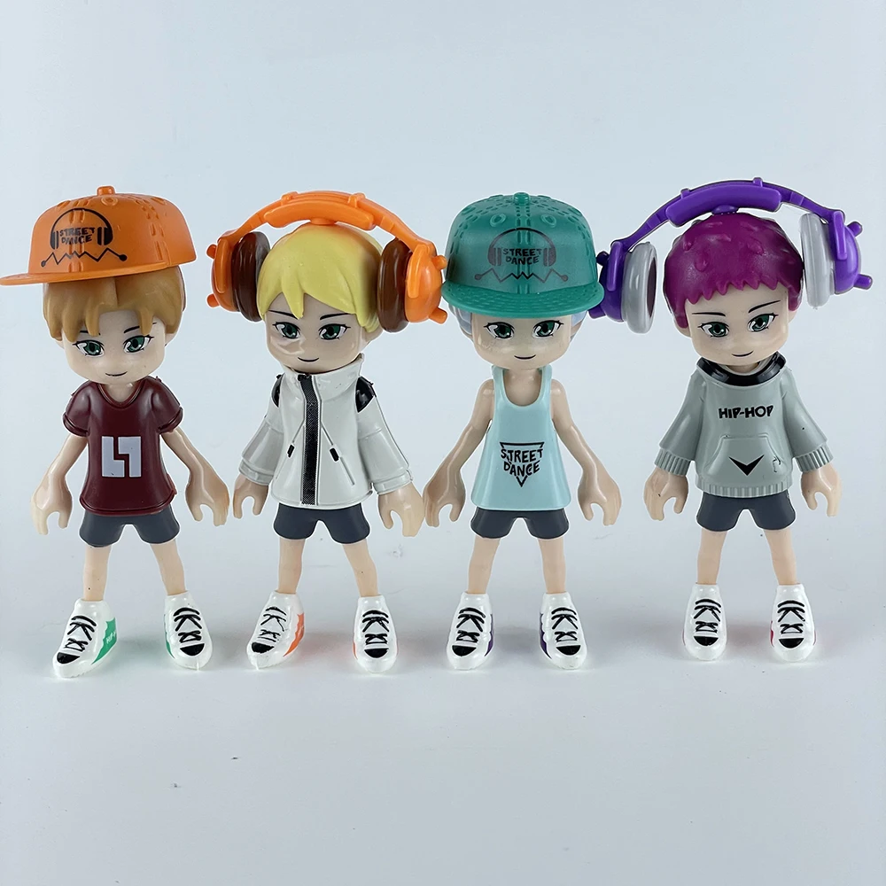 New Hip-hop Boy Doll Action Figure Toys With Fashion Clothes Hat Headphones Shoes DIY Accessories Dress Up Doll For Kids Gift