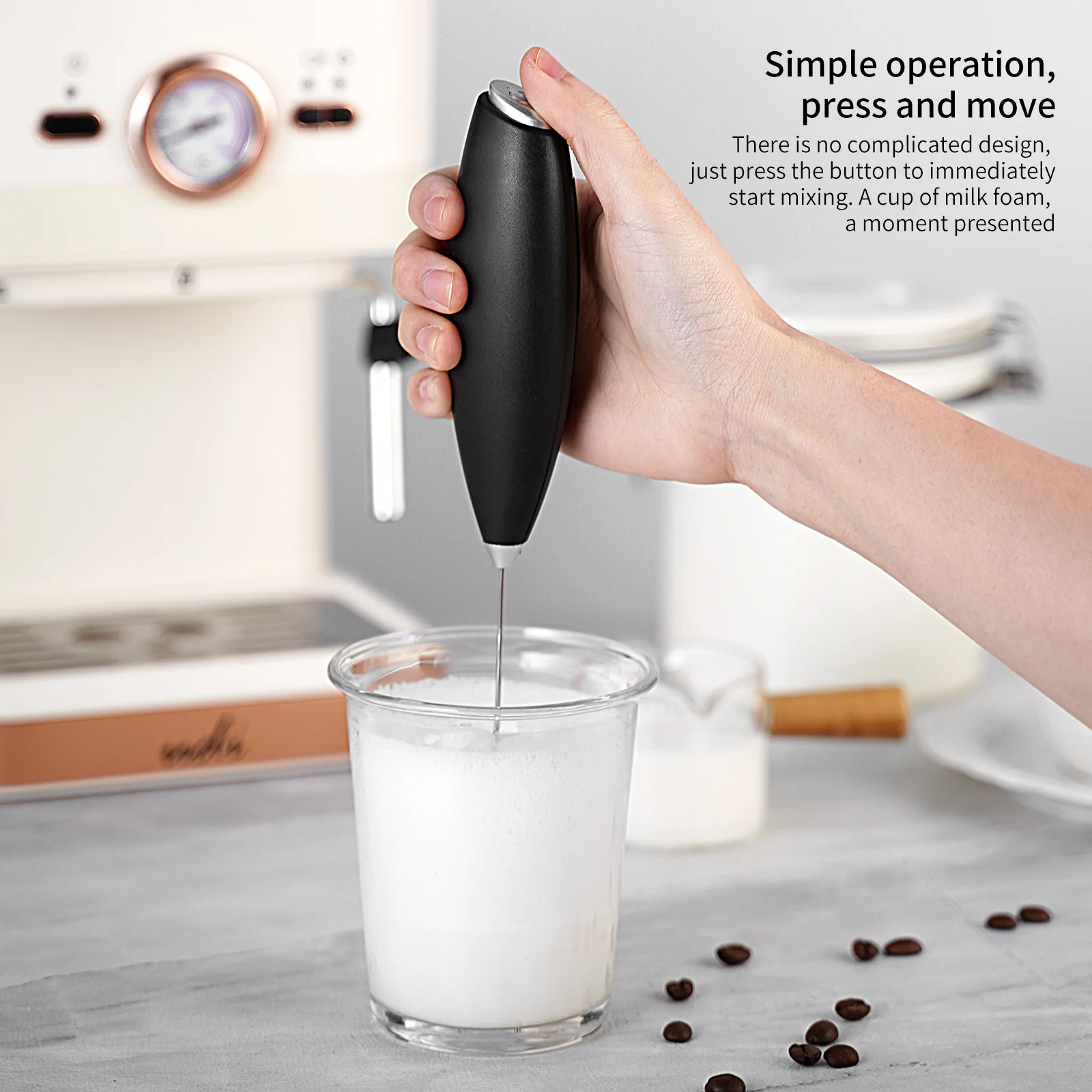 1PC Hand Blender Electric Egg Beater Milk Frother Wireless Mini Drink Mixer Foamer Household Kitchen Stirring Tools