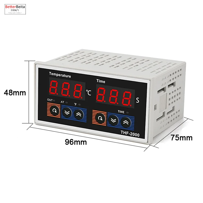 Time and Temperature thermostat Integration Control Instrument Relay SSR THF-2000 AC85-AC265V K-type PID Controller