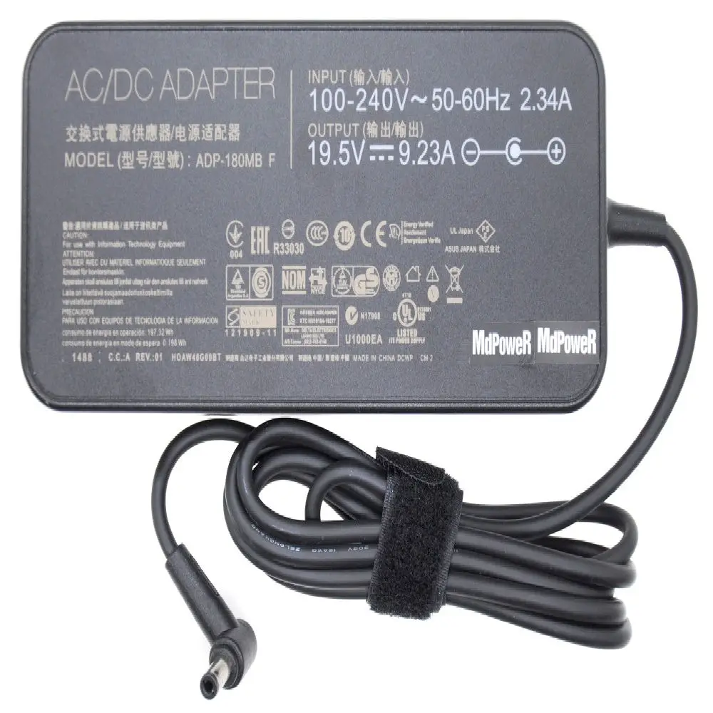 Cargador de corriente alterna para ordenador portátil, 19,5 V, 9,23a, 180W, 5,5x2,5mm, para Asus N551Z FX60V GFX72 G750JW G752 ZX60V ADP-180MB F