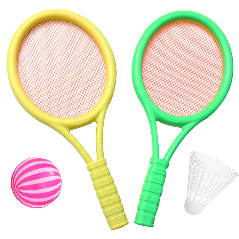 Children Kit Balls Tennis Racquet Beginner Badminton Racket Set Badminton Ball Plastic Racquet Children Outdoor