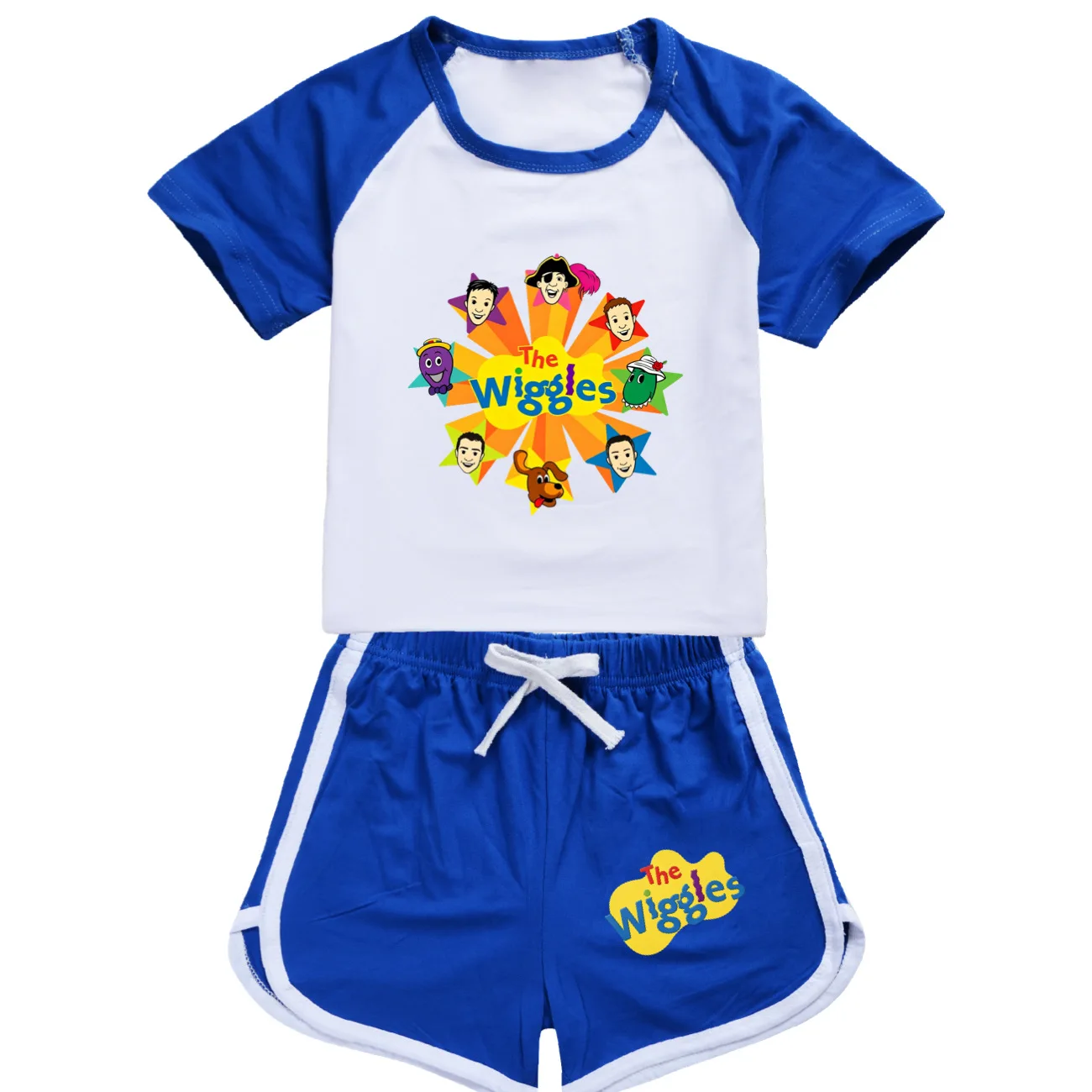 The Wiggles T-Shirt, Sommermode, Kinder-T-Shirt + Sportshorts, 2-teiliges Set, Kinderkleidung, Mädchen- und Jungen-Outfits für Kinder – Detail 4