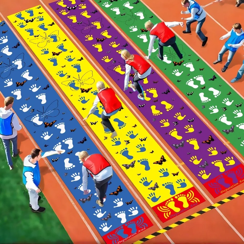 Juego de Hopscotch para Manos y Pies, para Adultos y Adolescentes, Diversión al Aire Libre, Actividades de Formación de Equipos, Coordinación, Entrenamiento de Integración Sensorial