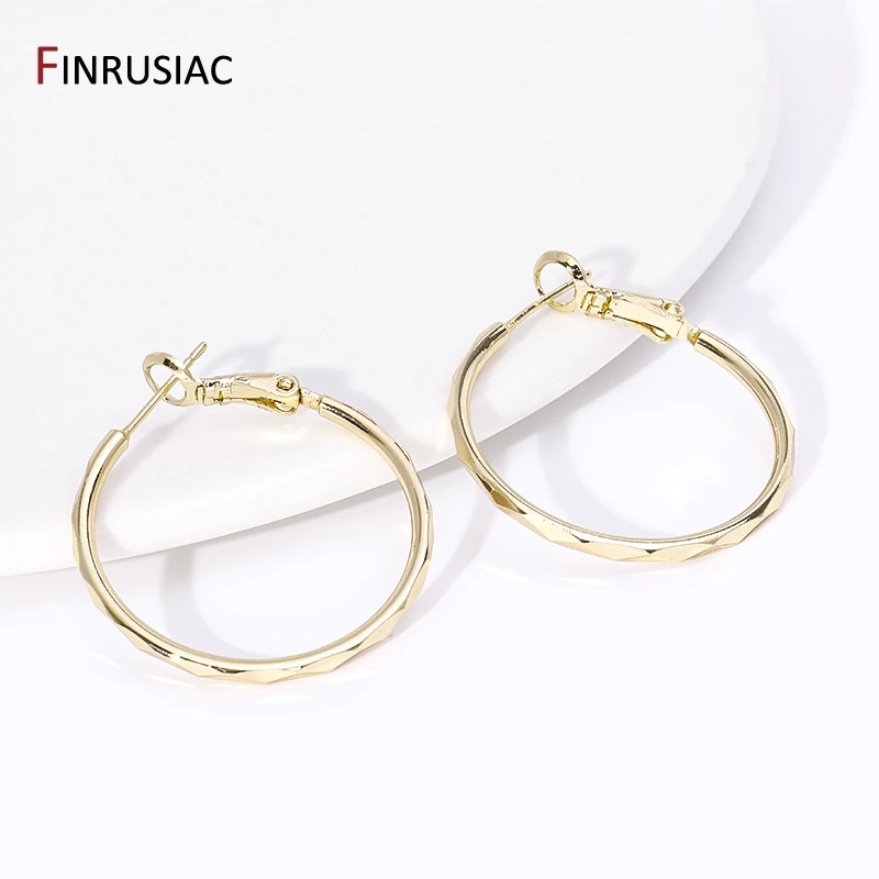 New Trendy 14K Gold Plated Brass Striped Hoop earrings For Women Fashion Big Exaggerated Circle Earrings Engagement Jewelry