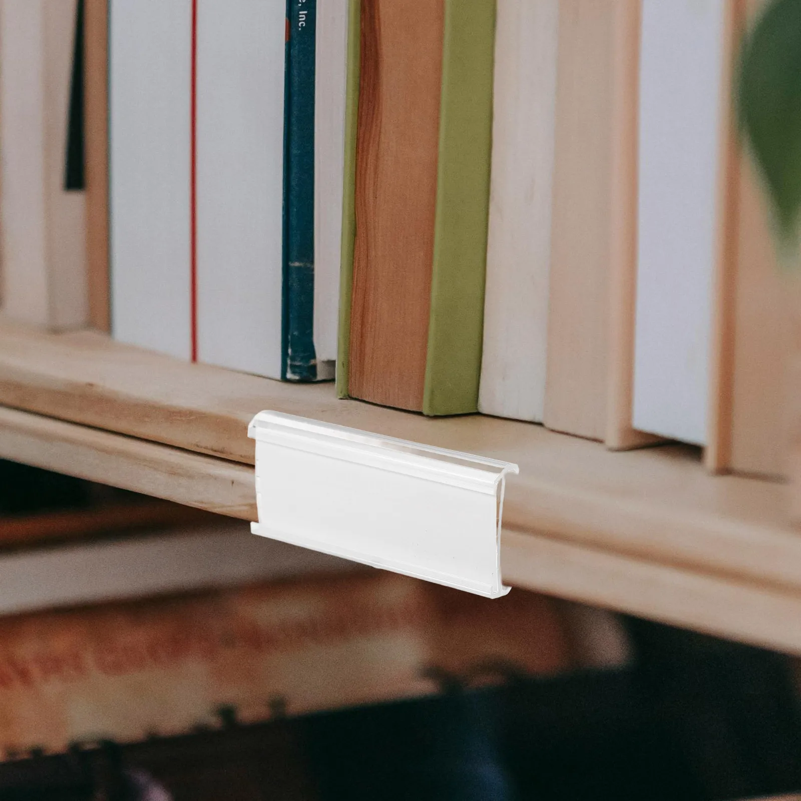 

50pcs Transparent Wire Shelf Label Holders Insert Pieces Retail Price Tags Display Stores Supermarkets Offices Restaurants