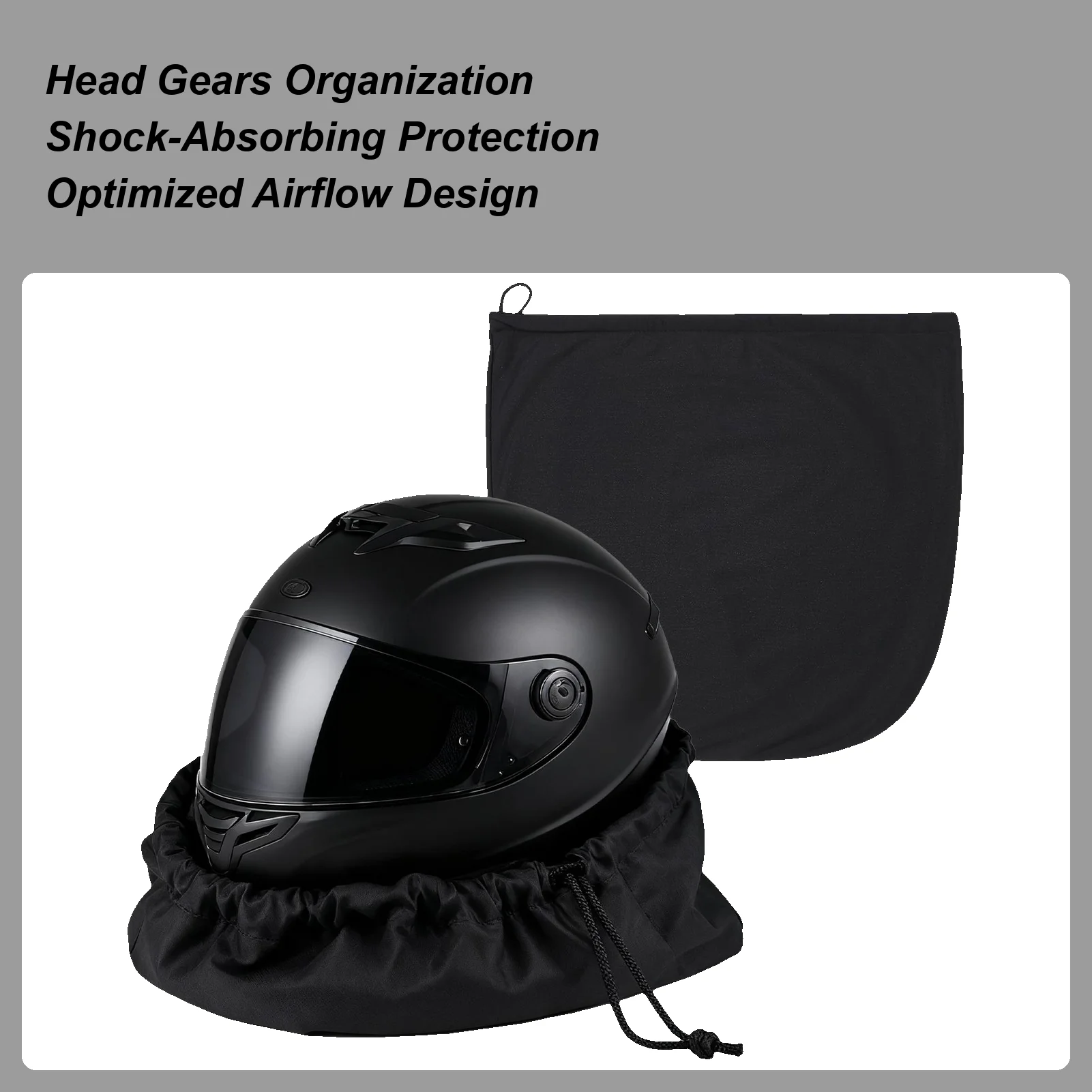 

2pcs Helmet Bag Plush Soft Drawstring Pocket Dust Proof Full Half Helmet Storage Bag For Motorcycle Cycling Scooter