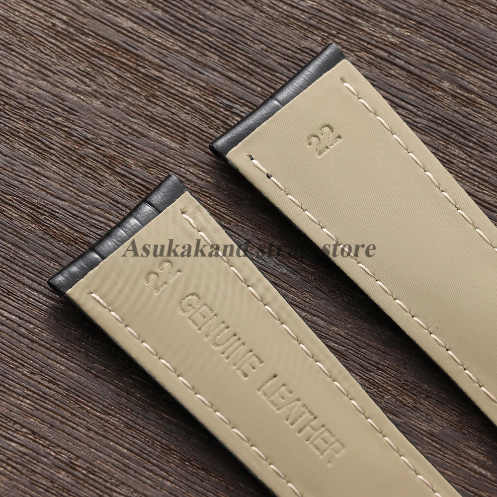 18mm 20mm 22mm Cowhide Leather Watch Strap for Cartier Tank Solo London Key Watchband Folding Buckle Business Wristband Bracelet view 4
