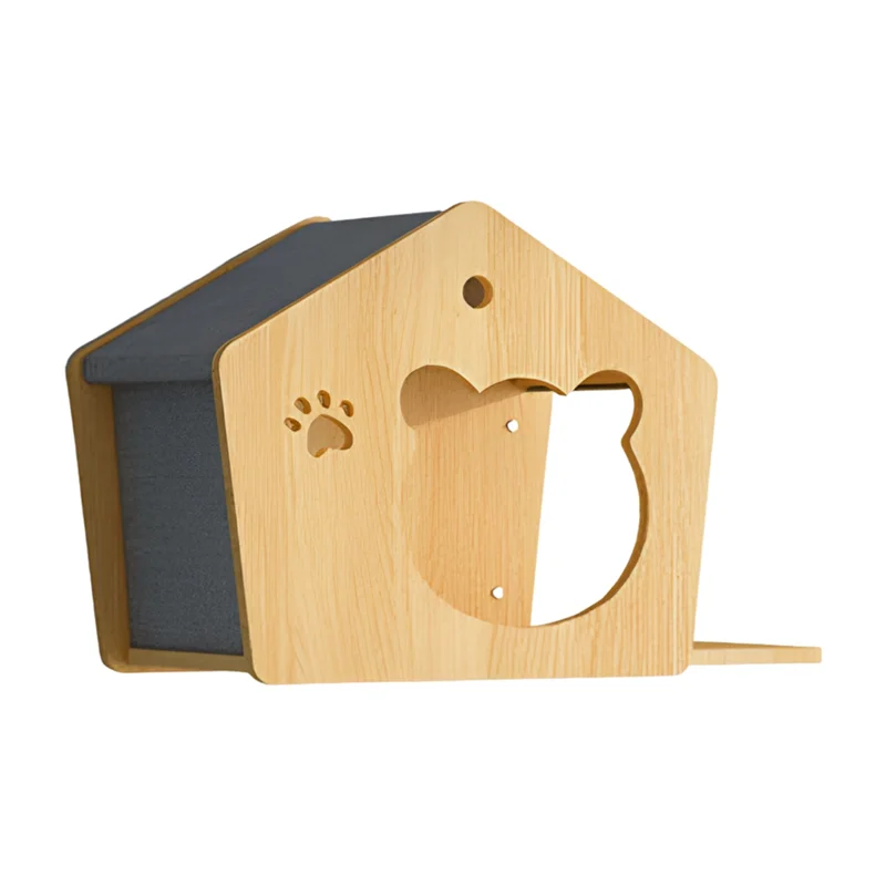 

AAAC-Wooden Climbing Wall Platform For Cats, Pet Cat Jumping Platform, Training Supplies