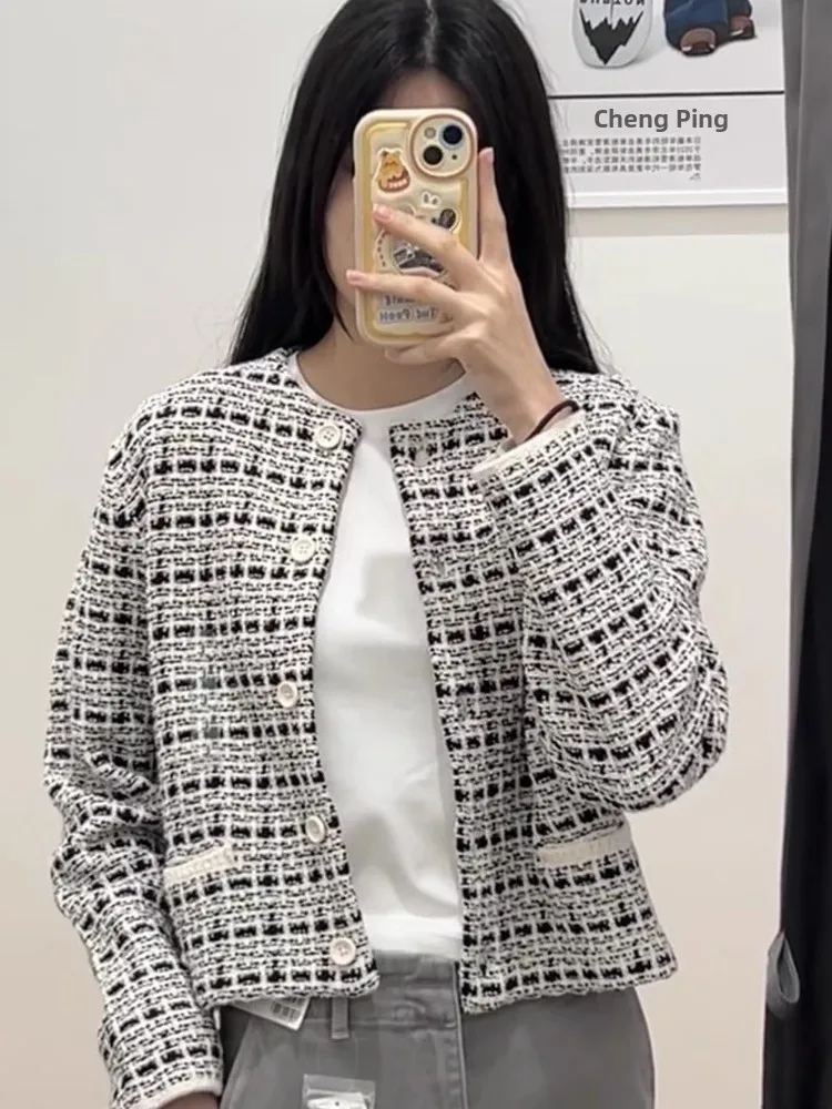 سترة محبوكة غير رسمية للربيع والخريف للنساء سترة صغيرة مفتوحة من Celebri ملابس خارجية للسيدات