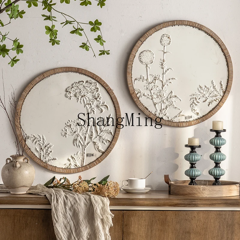 

HJ new home retro old living room decoration wall hanging homestay photography background wall decoration