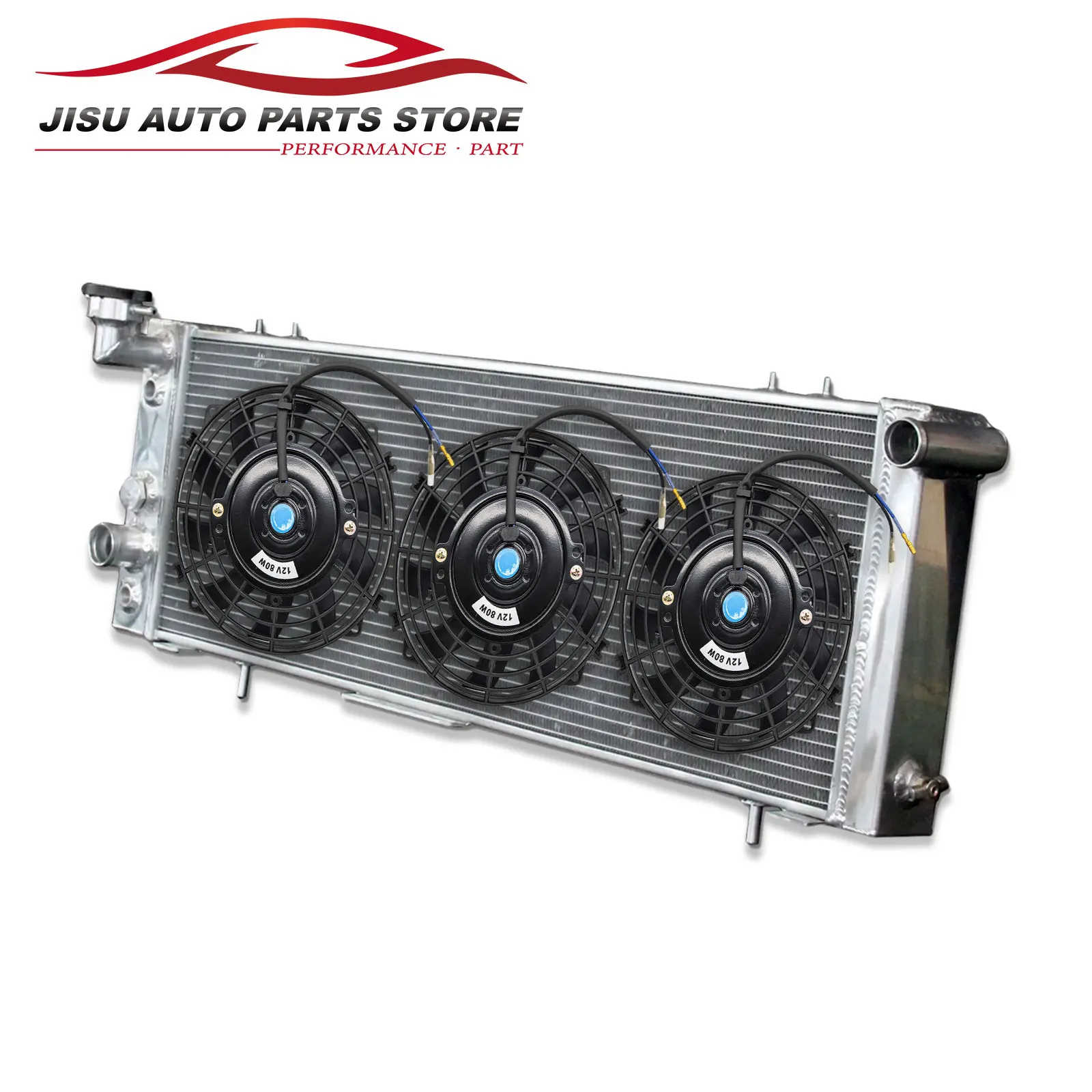 3-ROW Aluminum radiator + Fans for 1991-2001 JEEP CHEROKEE/COMANCHE 2.5L/4.0L l4/l6,XJ / Wagoneer Truck 1992 1993