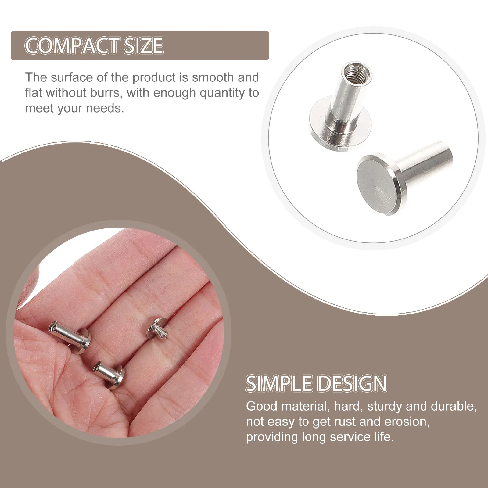 

30Sets Screw Post Metal Binding Screws Rivet Buttons for Scrapbook Album Photo Book DIY Craft Accessories