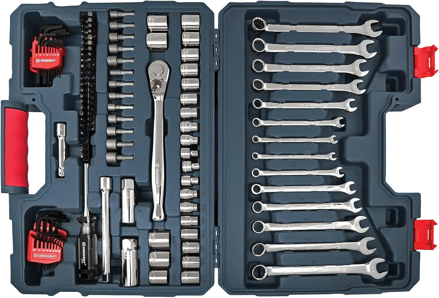 

Crescent 128 Pc. 3/8" Drive 12 Point Standard SAE/Metric Mechanics Tool Set - CTK128MP2N