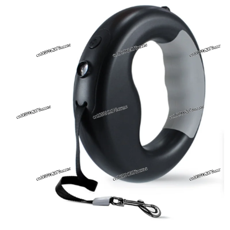New Dog Leash LED Light Pet Automatic Retractable Leash Ring Dog Leash Pet Supplies Accessories Black