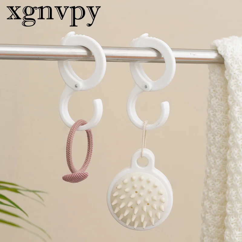 xgnvpy S-Type Cassette Hook Closet Organizer Home Hole Free Kitchen Bathroom Table Top Hanging Accessory