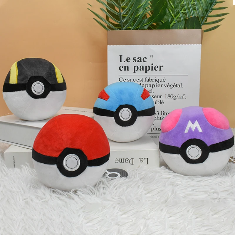4Styles Pokémon Plush Toys Poké Ball Ultra Ball Great Ball Master Ball Soft Classics Anime Stuffed Toy Collectible Birthday Gift