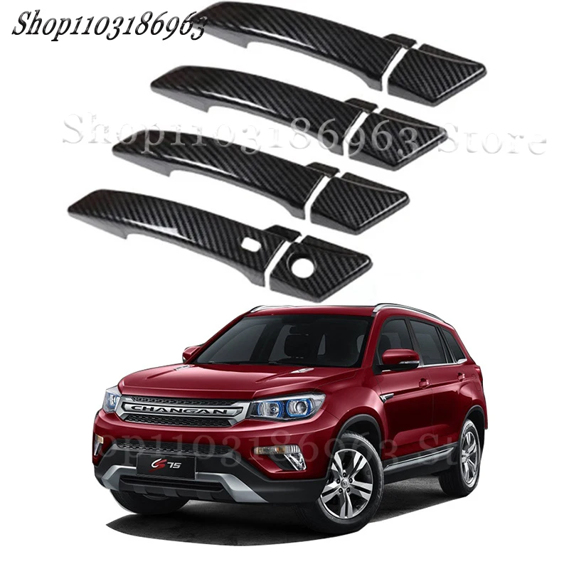 

Gloss Black Door Handle Cover Sticker Trim For CHANGAN CX70 CS55 CS75 CS95 car Sticker Car-Styling Accessories Cover