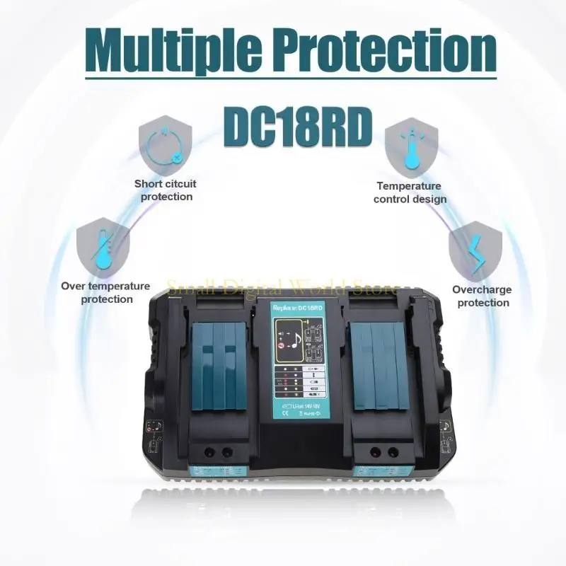 

77UB Dual Battery 4A for 14.4V 18V BL1860 BL1840 BL1850 BL1845 DC18RA BL1415 BL1430 BL1830 DC18RC DC18RD