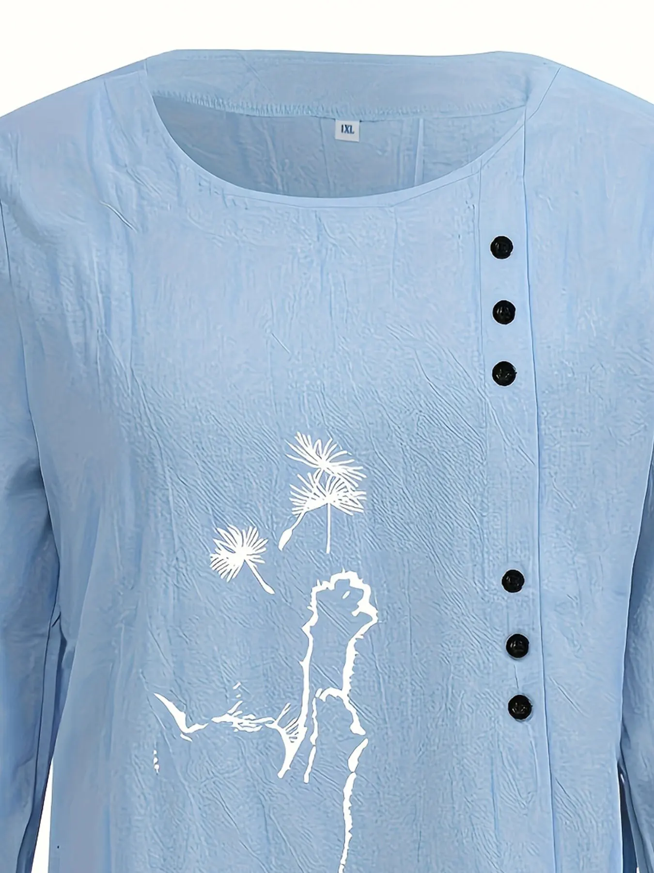 Women Plus Size Woven Spring And Summer Shirt