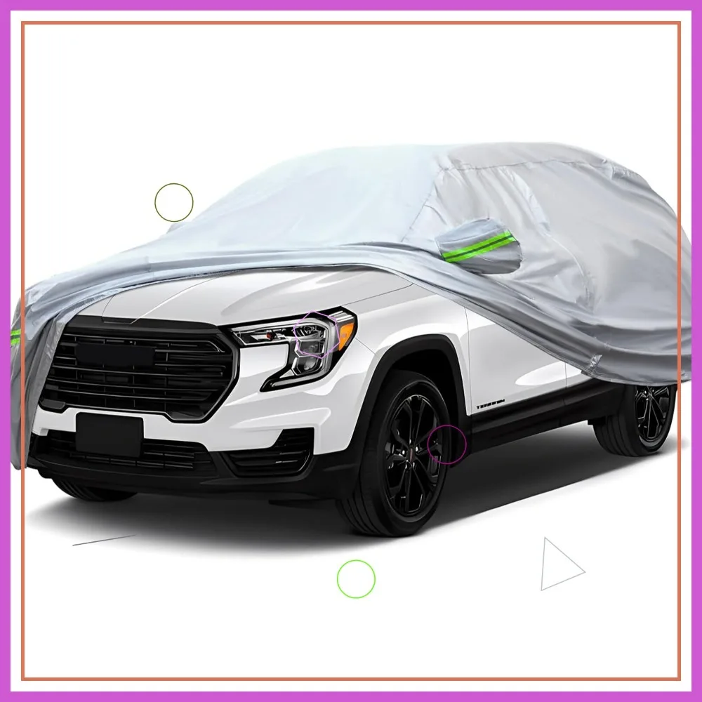 

Universal 6-Layer All-Weather Car Cover for SUVs 181-190", Waterproof, UV-Resistant with Reflective Strips