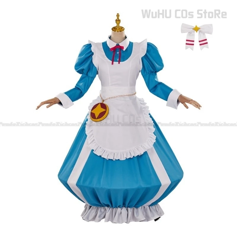 Anime Gushing Over Magical Girls Cosplay Morino Korisu Cosplay Costume Lolite Maid Dress Women Hallowen Suit Morino Korisu Wig