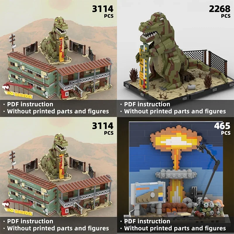 

Huge Tyrannosaurus rex and scenes, DIY toys for dinosaur enthusiasts Dinosaur 3D model toy building blocks - Falowt！