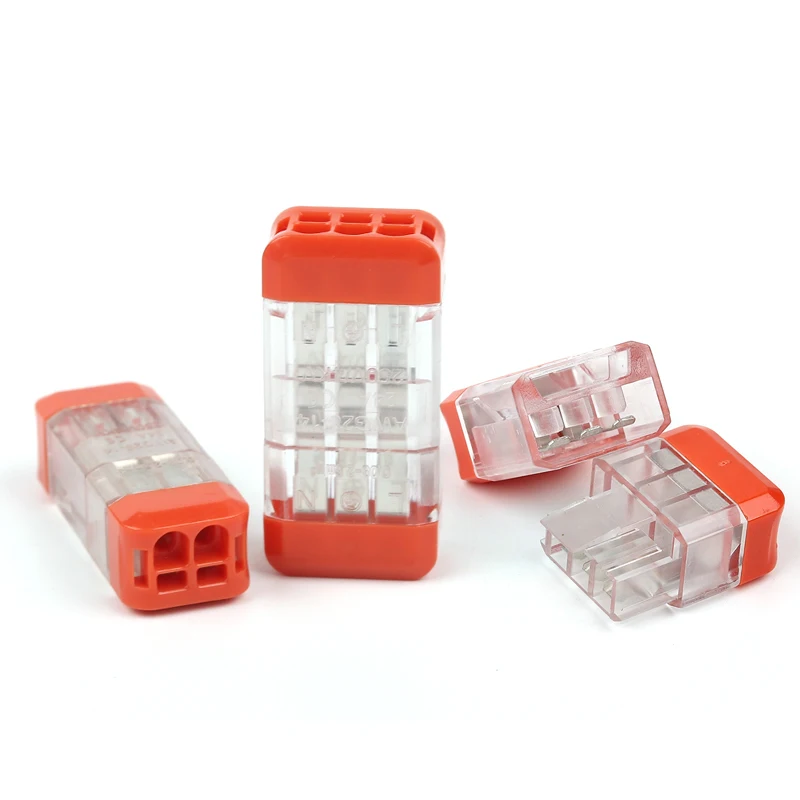 Quick Wire Connector Butt Type Square Pluggable  Universal Compact Electrical Car Cable Connectors Push-in Terminal Block