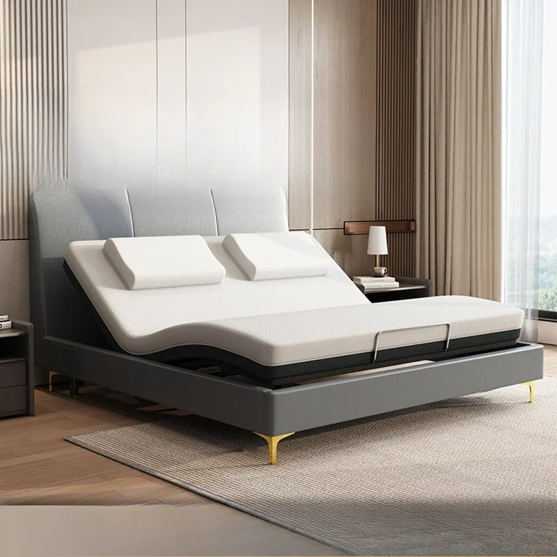 

Modern simple intelligent voice bed frame, hotel home electric lift bed multi-functional electric bed frame 1.8 meters