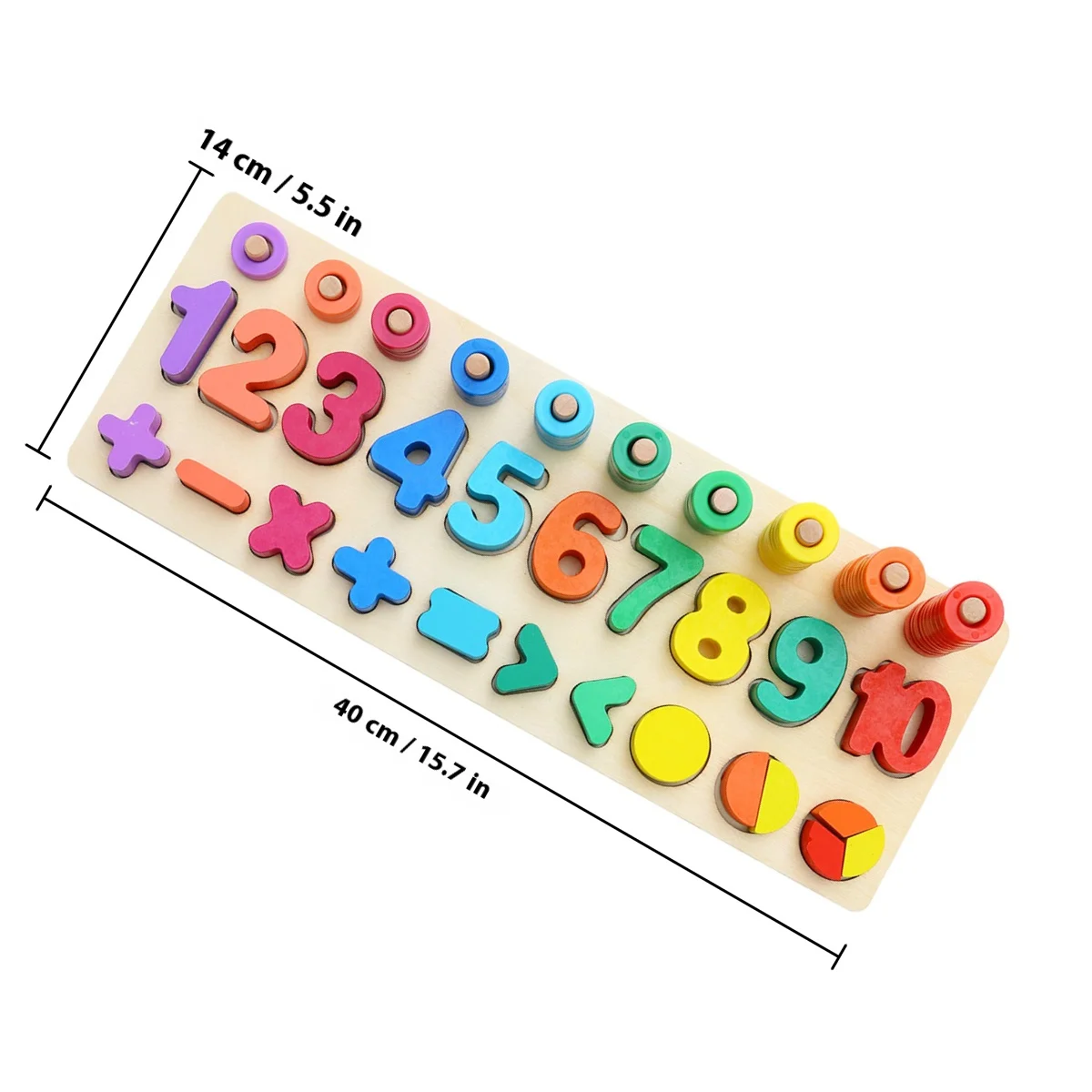 Planche logarithmique d'intelligence en bois pour bébé, puzzle coloré pour enfants, éducation précoce, compétence cognitive, capacité de manipulation