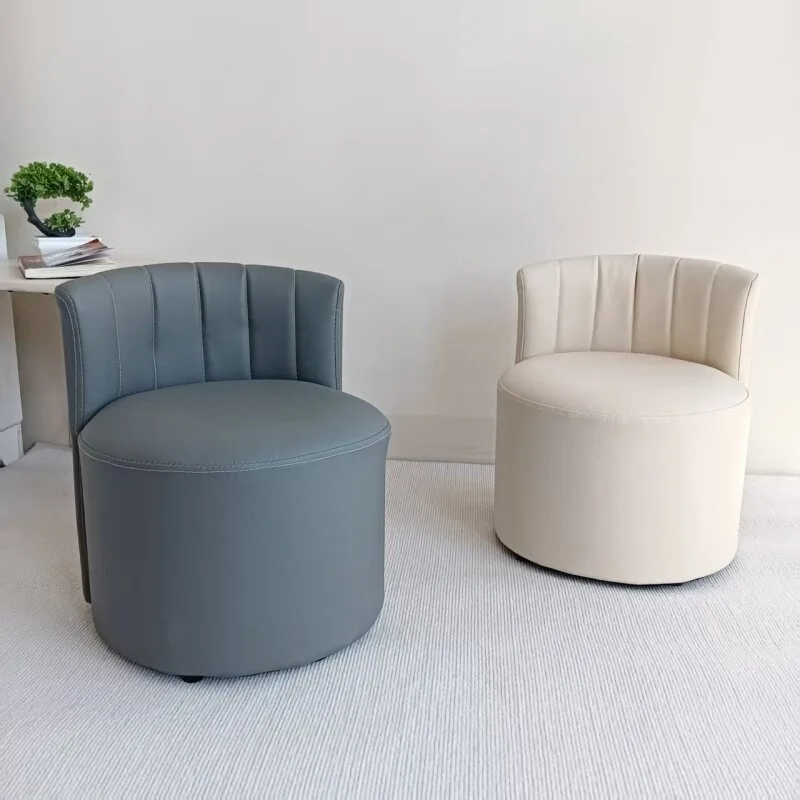 Multifunctional Swivel Stool Round Ottoman, Storage Seat with Backrest for Living Room, Luxury Rotating Shoe Bench for Home