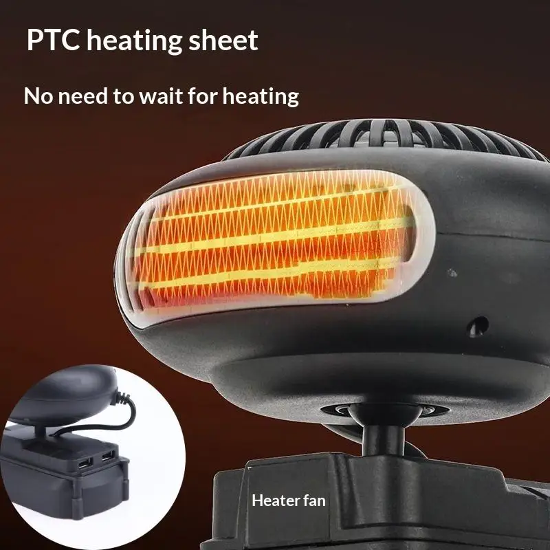 

1Pcs ABS Lightweight Vehicle Glazing Defogging Small Space Heat Provider for Electric Tricycles, Motorcars and Offices