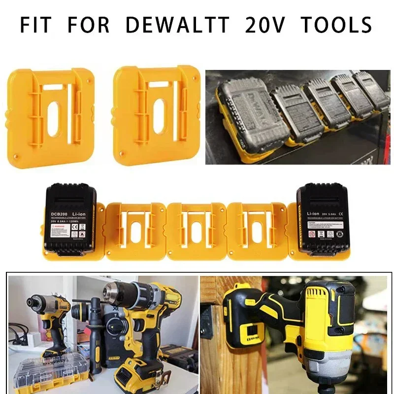 2/5/10Pcs Battery Holder Stand Mount For Makita For Dewalt For Milwaukee 18V Li-ion Battery Wall Mount Battery Dock Storage Rack