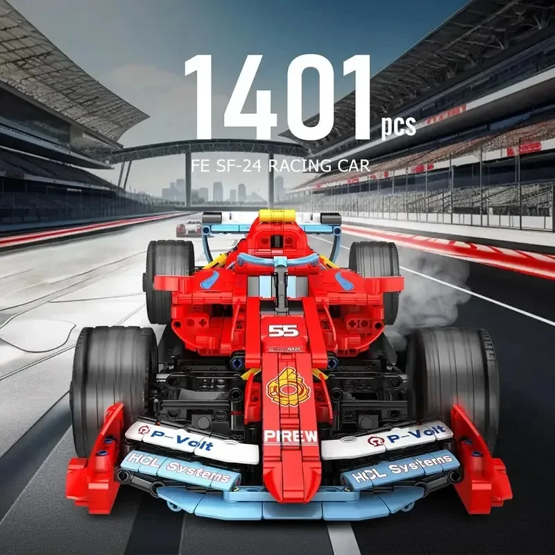 

MOULD KING 13209 Technical Championship Car The SF-24 Racing Car Building Blocks Model Set Collection Car Toy for Adults