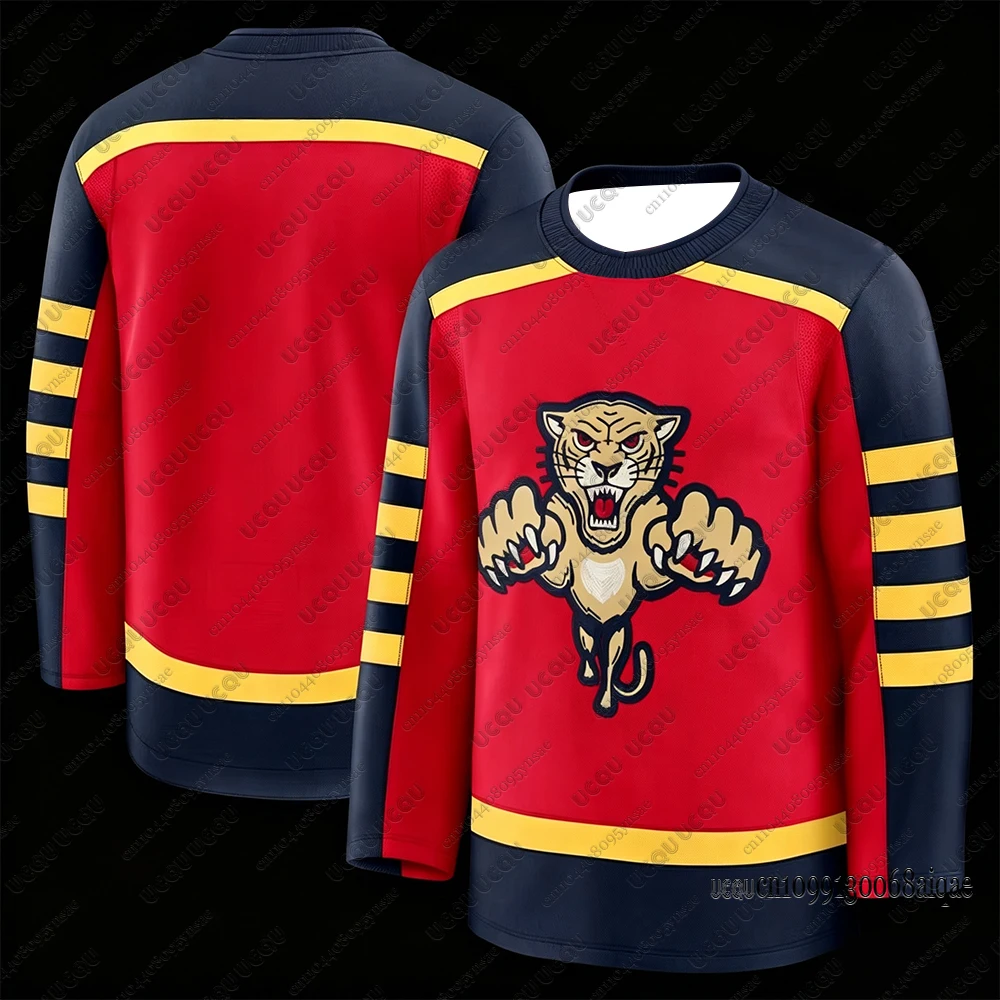 Autumn Winter New Ice Hockey Jerseys For Men Florida Panthers Hockey Jerseys Casual Sports Long Sleeve T-shirt Family Jerseys