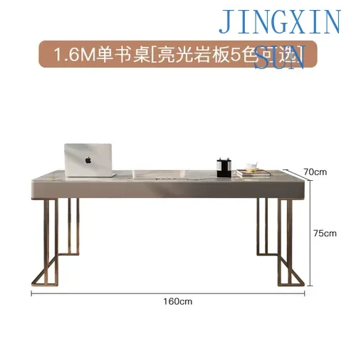 Stone slab computer desk and chair combination, study room, high-end Internet celebrity desk