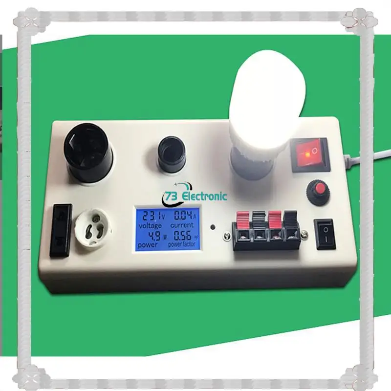 24-Hour Delivery Multifunctional Lamp Tester Box LED Bulb Power Tester Current Voltage Power PF E27 E14 GU10 Bulb Socket Tester