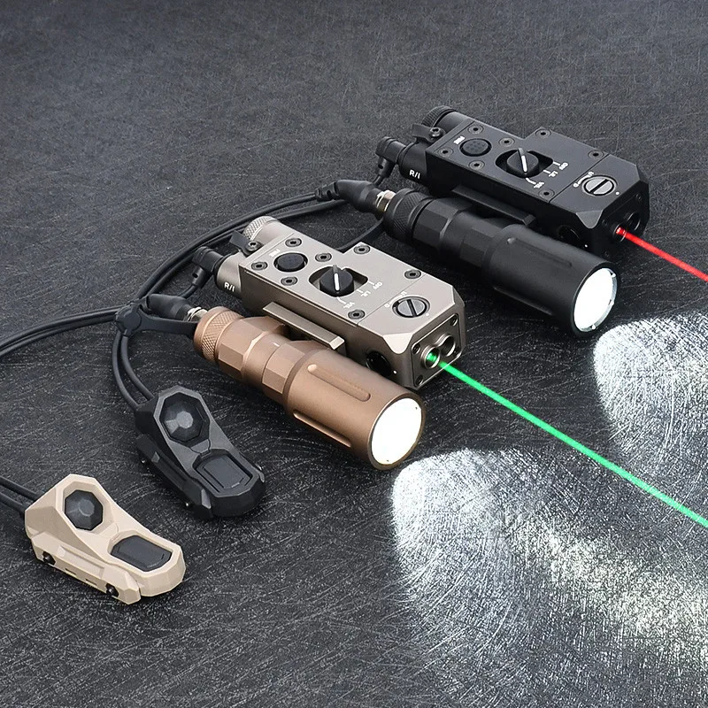 WADSN CQBL Red Green Blue Dot IR Laser Set 1000Lumens PLHv2 Hunting Flashlight Metal Cqbl With UNAXON Button Mlok Keymod Switch