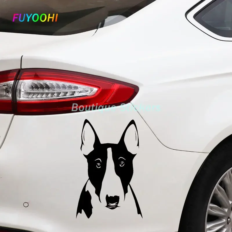 FUYOOHI Play Stickers Bull Terrier Dog Vinyl Decal Creative Car Stickers Car Styling Truck Decoration Motorcycle Decals