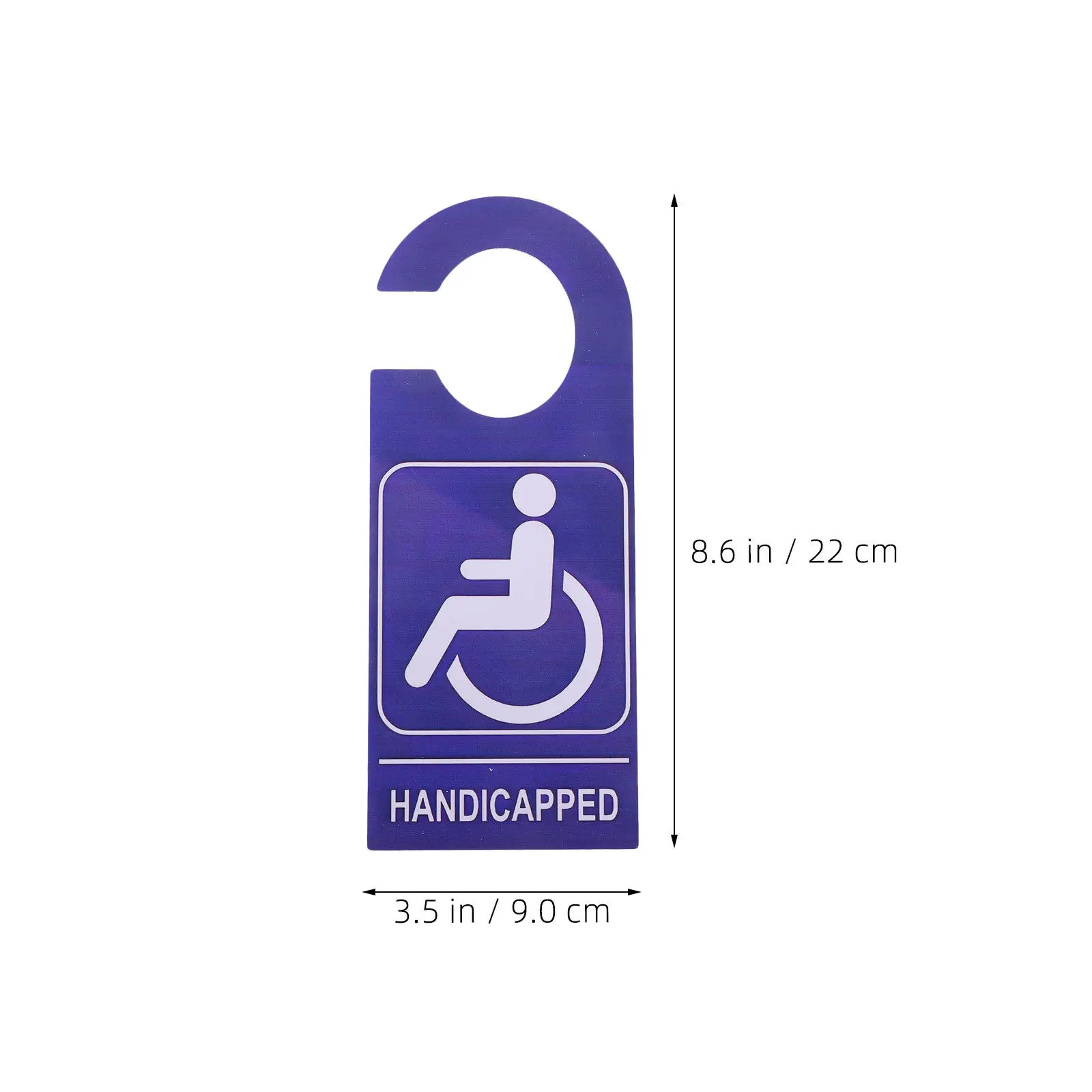 2Pcs Handicap Parking Placard Sign Blue PVC Waterproof Resistant Disabled Parking Placard Car Door Hook Rearview Mirror