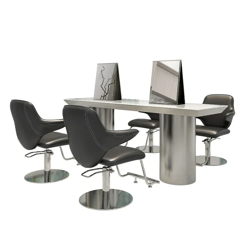 

High-end hair salon perm and dyeing mirror table, simple removable table, hair cutting mirror table