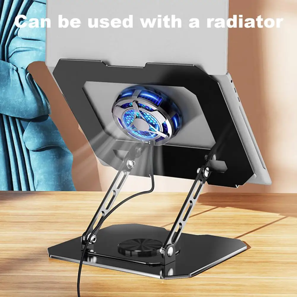 Soporte de ordenador portátil con Base de rotación de 360 grados, placa de acero al carbono, ángulo de altura ajustable, diseño plegable